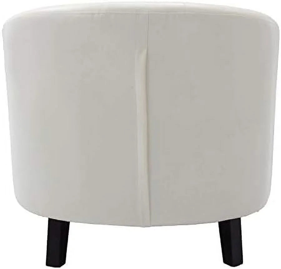 Cream Polyester Tufted Armchair G718371