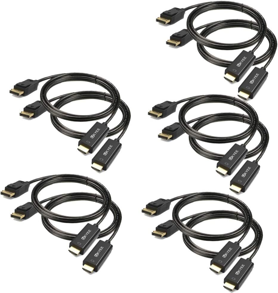 Display Port to HDMI Cable 6 feet 10-Pack U37220