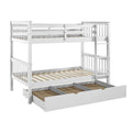 White Solid Wood Twin Trundle Bed F6205