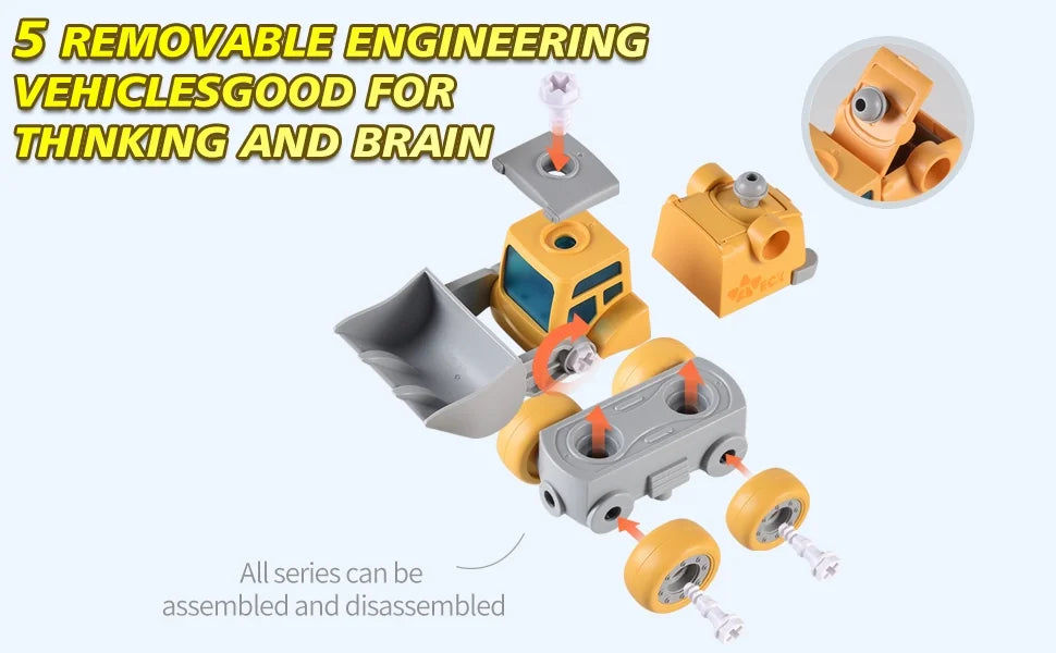 5 in 1 Take Apart Dinosaur Robot Building Toys N9905