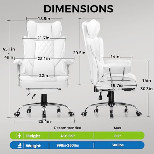 Black PU Leather Gaming Chair with Footrest U411