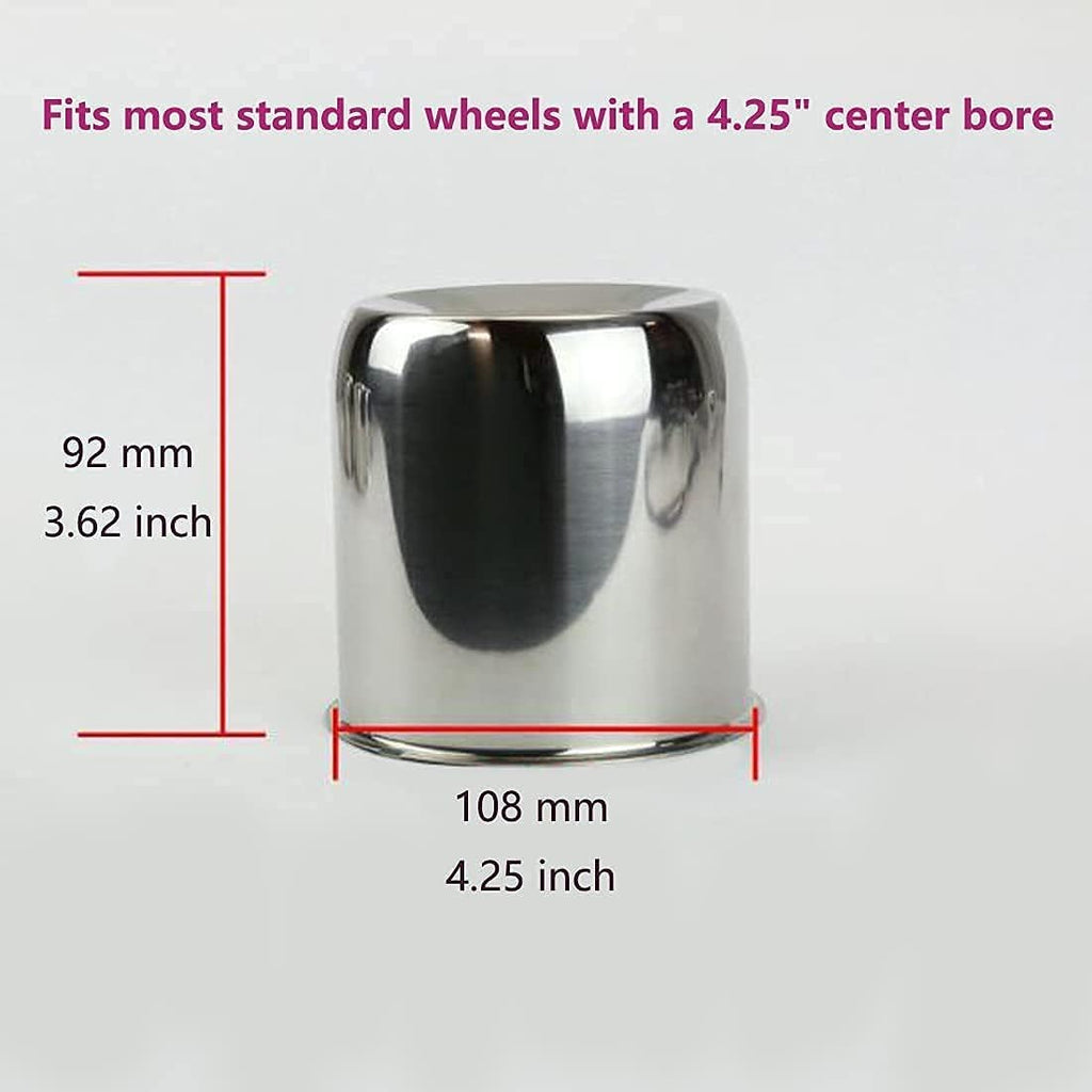 4 Pack Chrome Steel Center Caps 4.25inch L67930