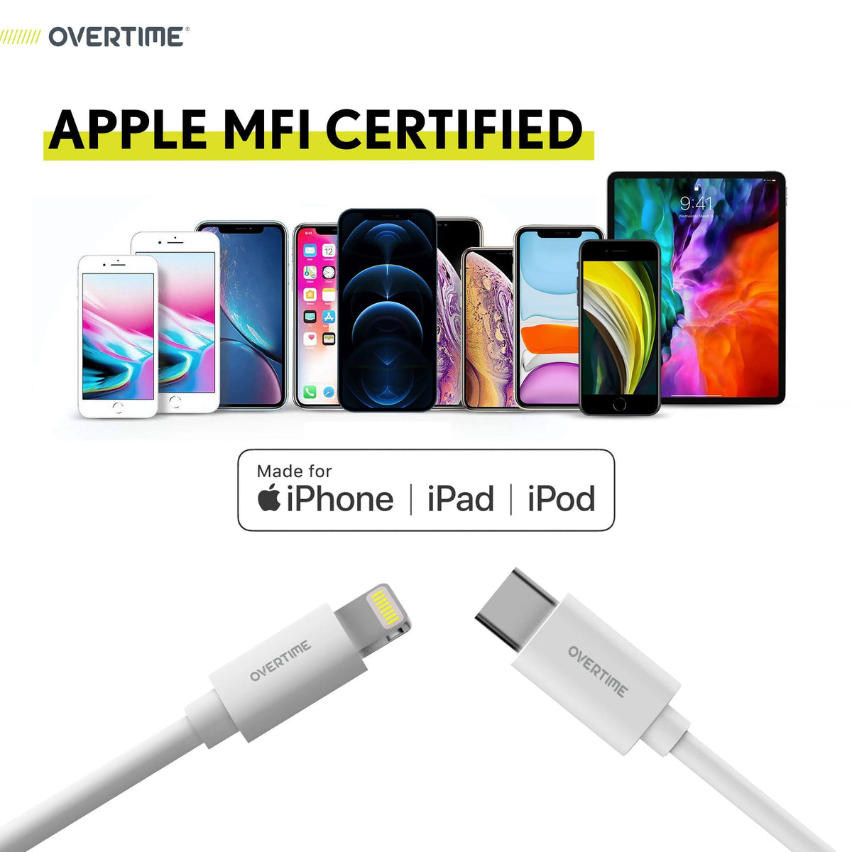 Lightning to USB-C Cable 4 Pack 6ft, 10ft X64050