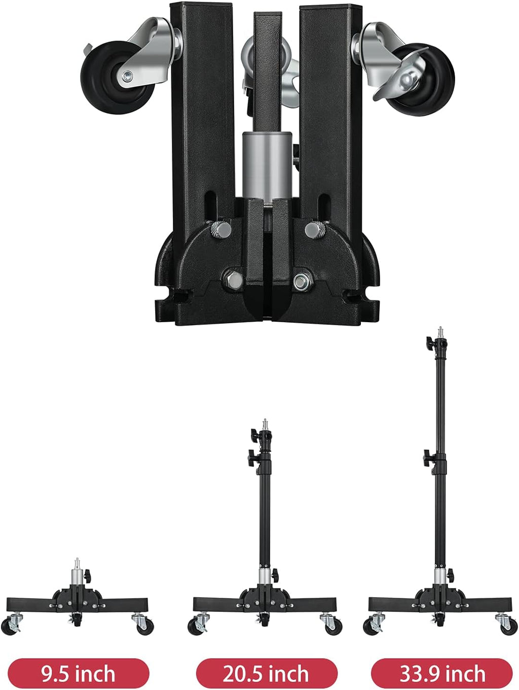 Photography Tripod Light Stand Base with Casters K216