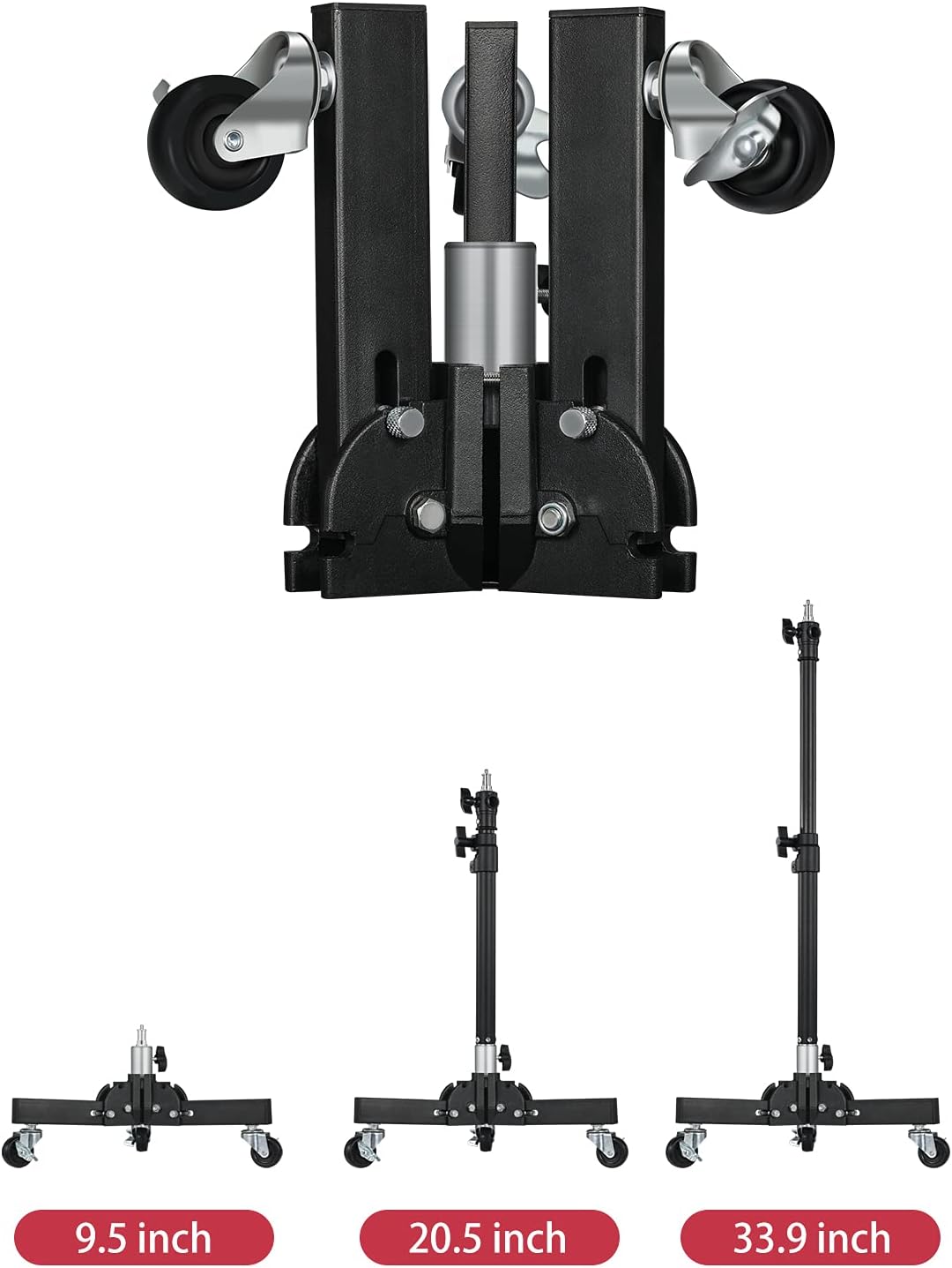 Photography Tripod Light Stand Base with Casters K216