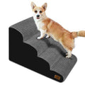 4-Step Corduroy Non-Slip High Density Foam Dog Steps J460581