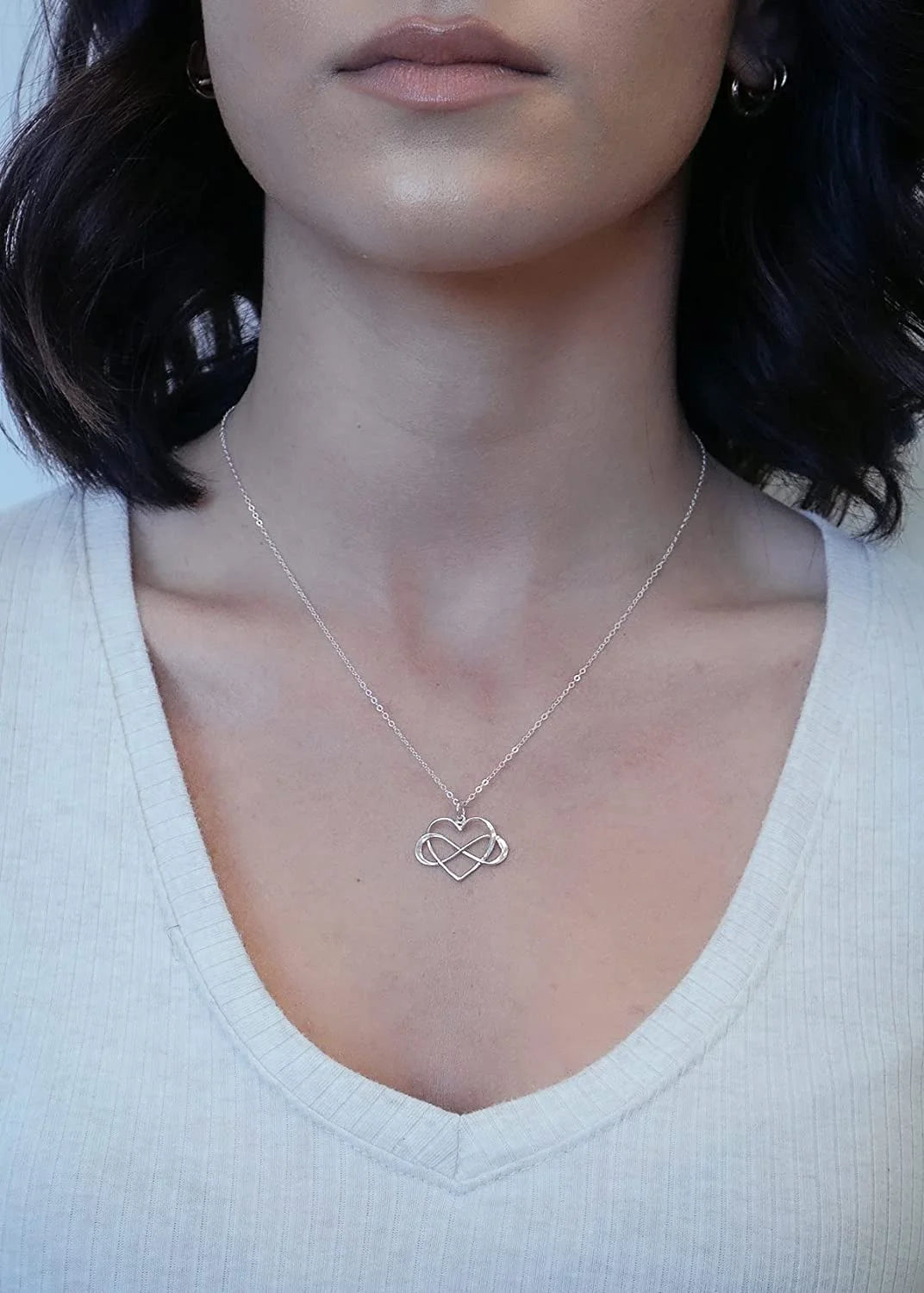 Sterling Silver Heart Necklace Z680839