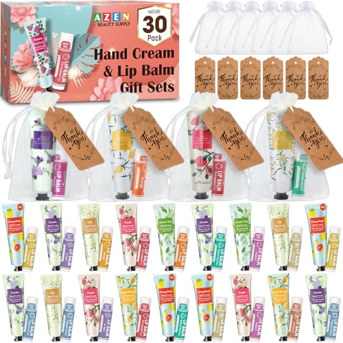 Hand Cream and Lip Balm Set with Organza Bag D970