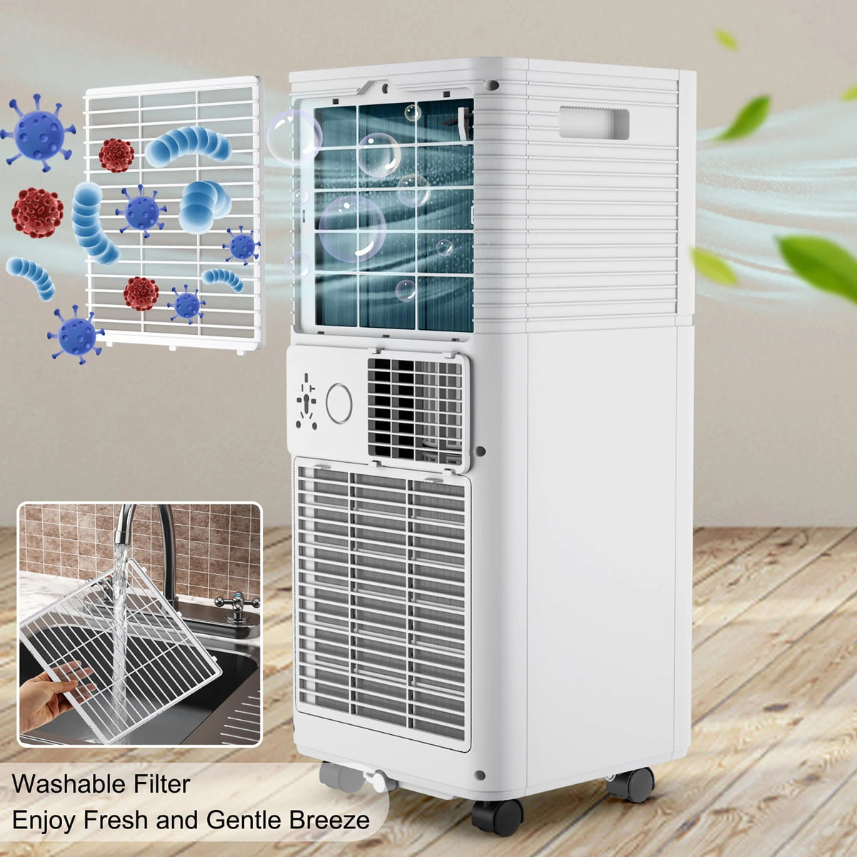 6000 BTU Portable Air Conditioner 3-in-1 Black T3935