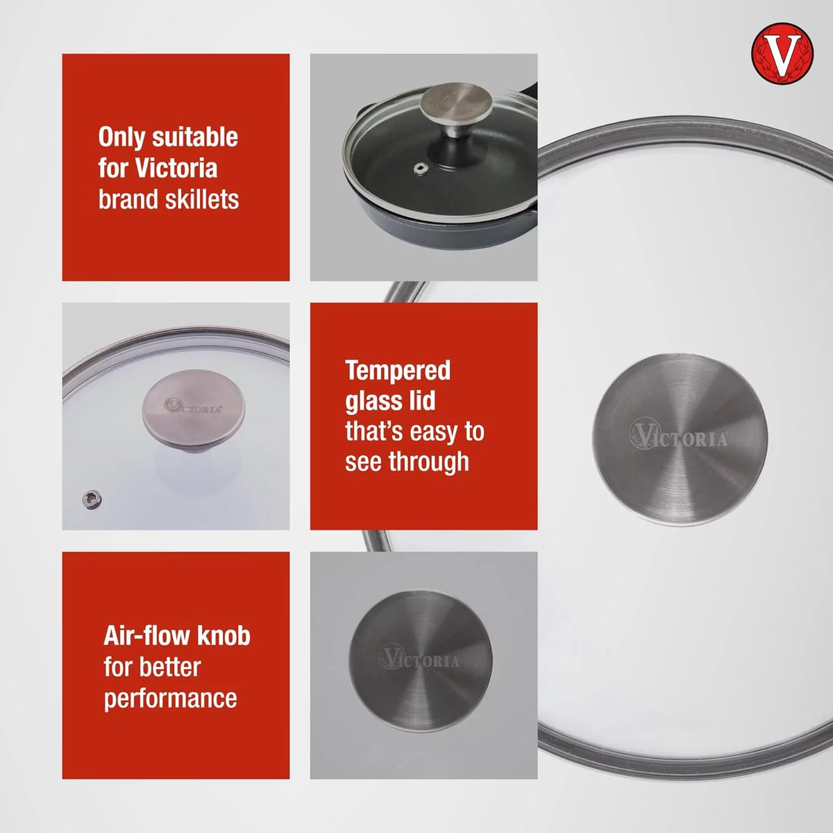 10-Inch Glass Lid for Cast-Iron Skillet or Pan Z51917