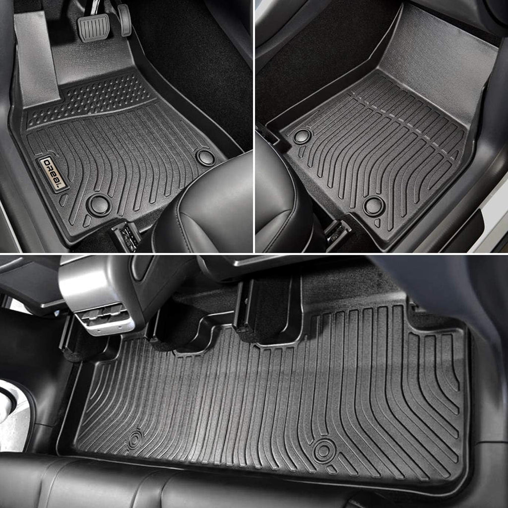 Black Waterproof Custom Fit Floor Mats for Tesla Model Y O6355