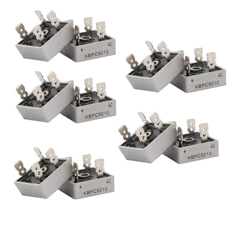 5/10Pcs 1000V 50A Metal Case Single Phase Diode Bridge Rectifier Q71891