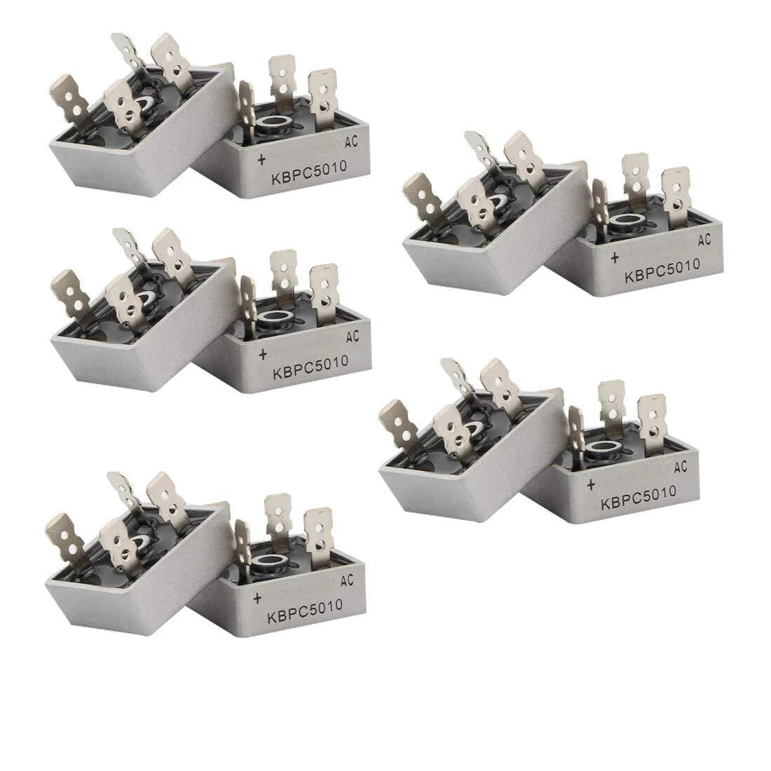 5/10Pcs 1000V 50A Metal Case Single Phase Diode Bridge Rectifier Q71891