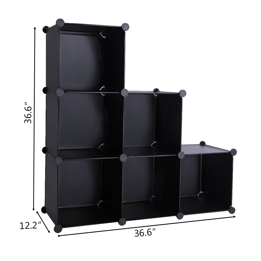 Black 6 Cube Storage Shelves P171