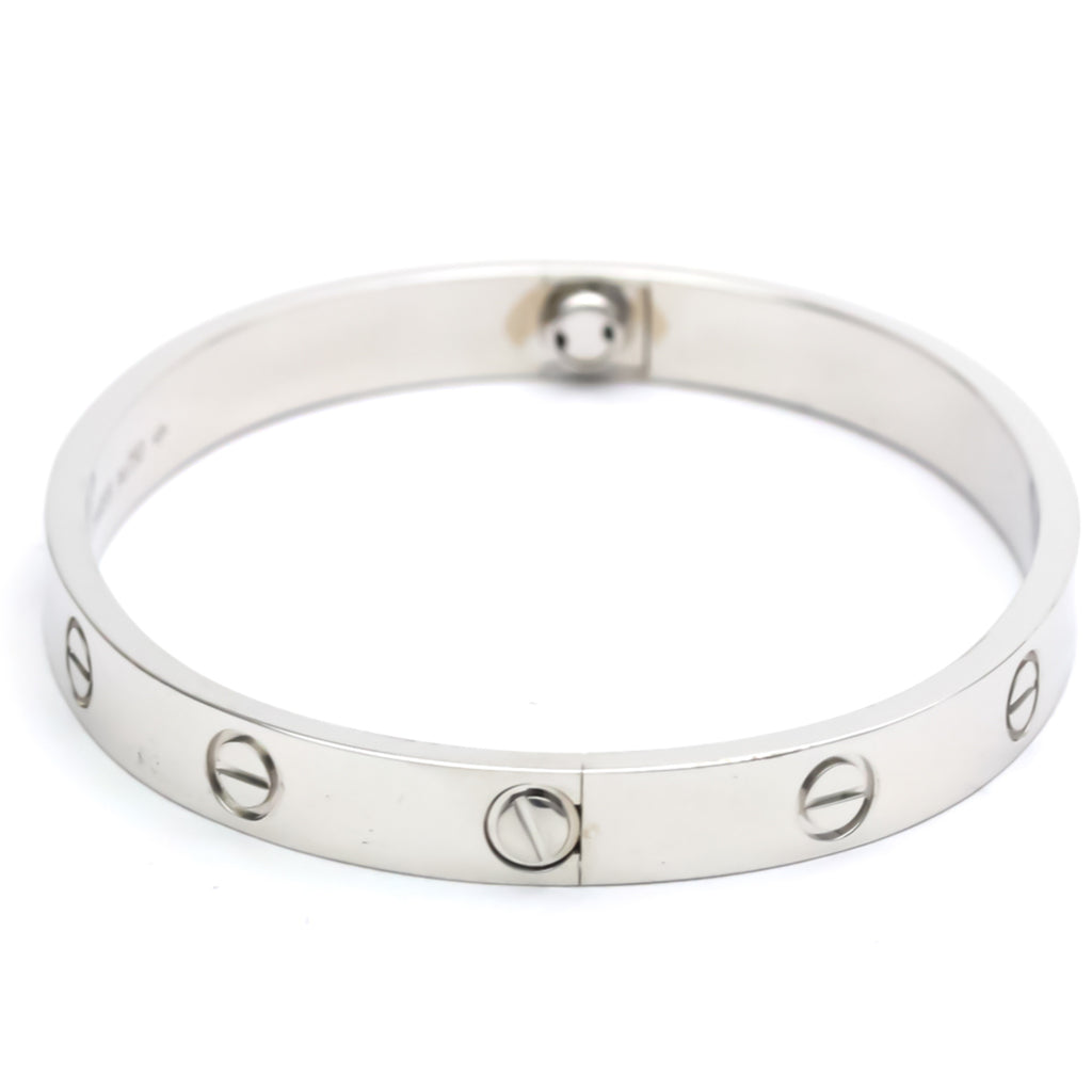 18K White Gold Love Bracelet Bangle W9233