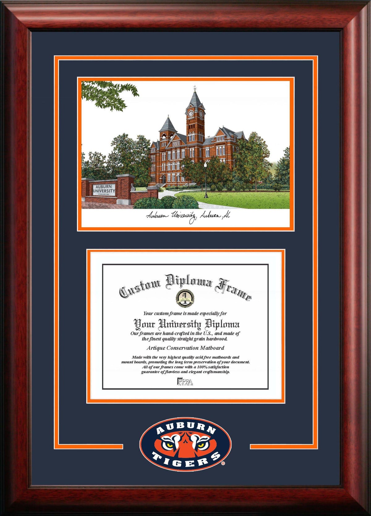 Auburn University Graduate Diploma Frame with Lithograph E89787