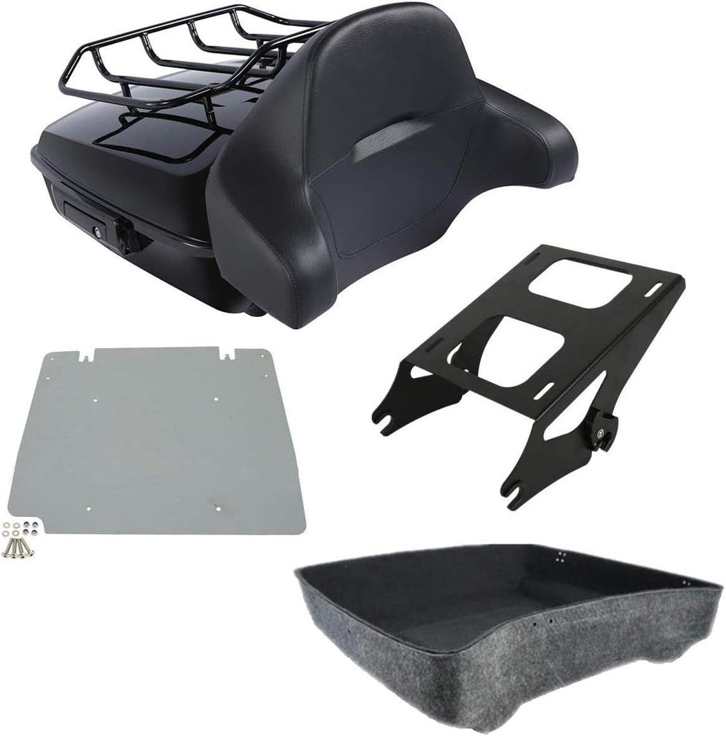 Chopped Trunk Backrest Pad Mount Rack For Harley Tour Pack Street Glide N516395