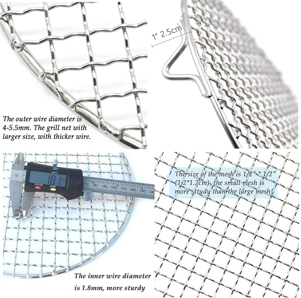 12 Inch Round Stainless Steel Basting Cover Dome and Cooling Wire Racks and BBQ Tong M185