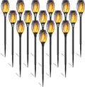 16 Pack Solar Torch Lights with Flickering Flames, Waterproof T669