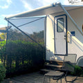 RV Awning Side Sun Shade Black Mesh Screen 9' X 7' J9570