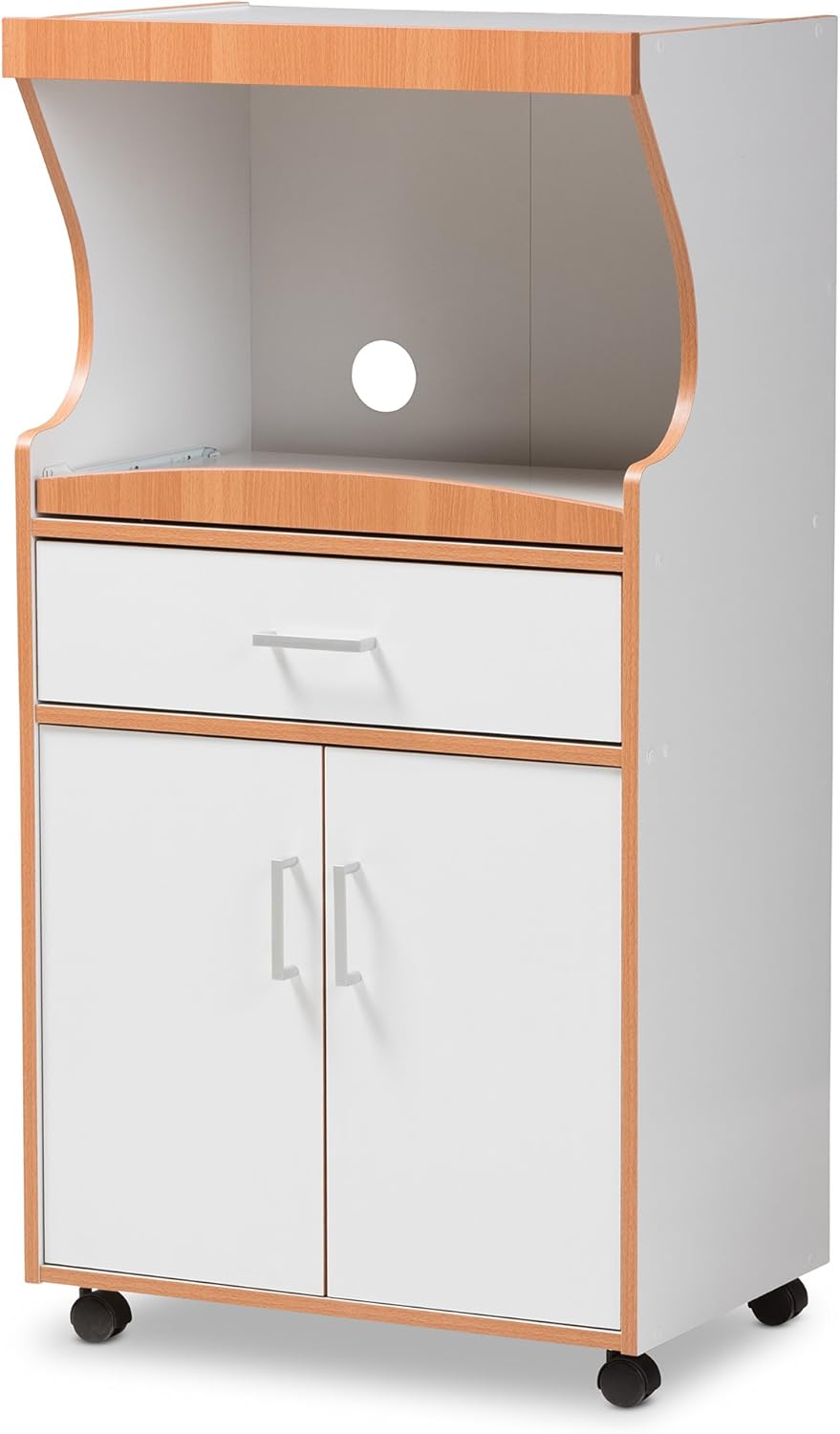 Beech Brown and White Kitchen Cabinet T4078