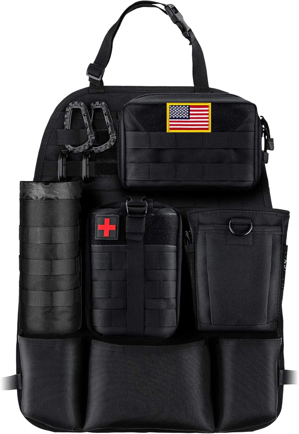 Car Seat Back Organizer with 4 Molle Pouches Q9622