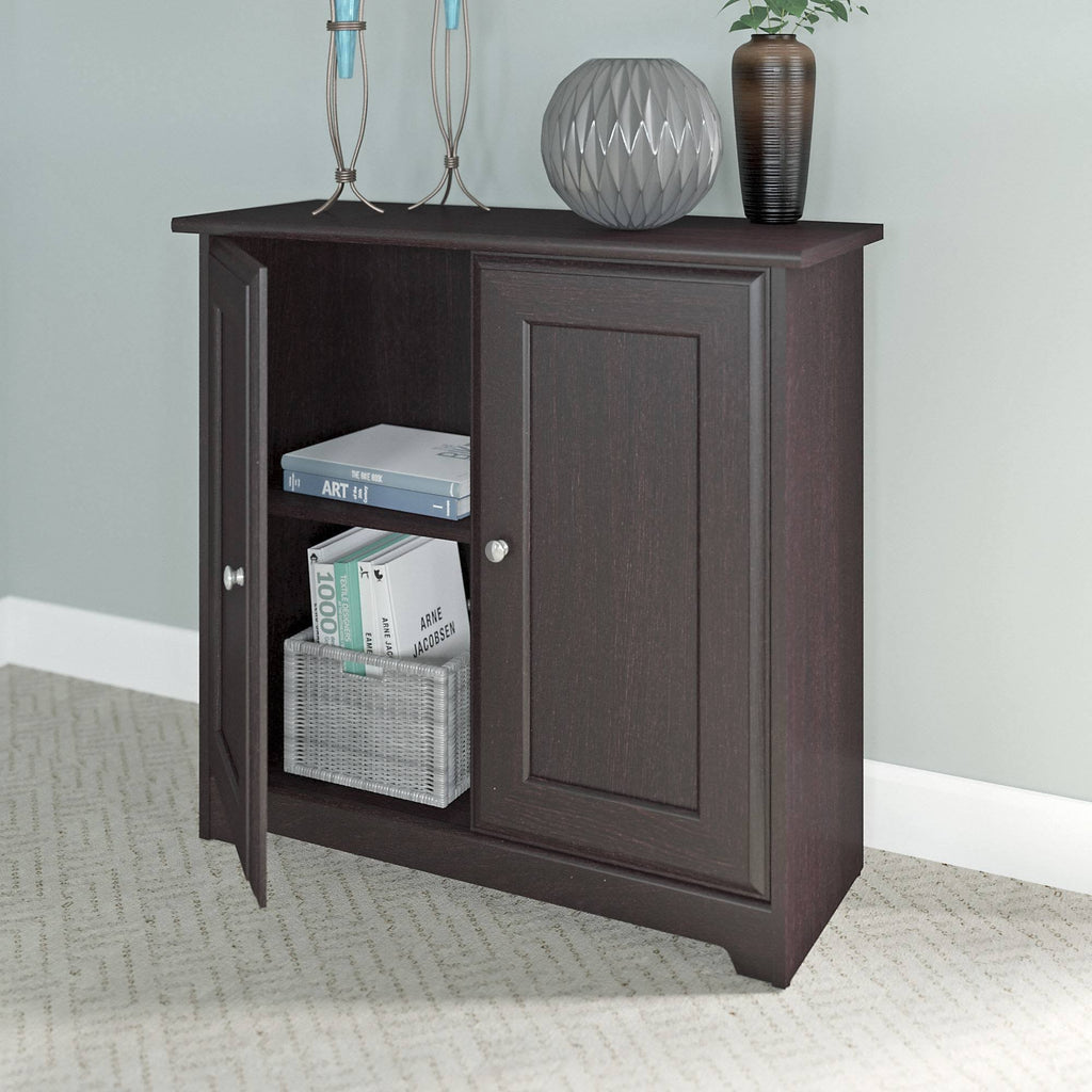 L Shaped Desk with Hutch and Low Storage Cabinet W155230