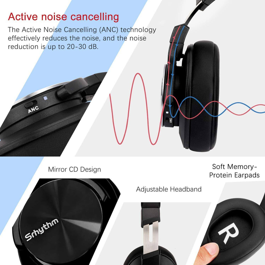Active Noise Cancelling Bluetooth Headphones with Microphone I57142