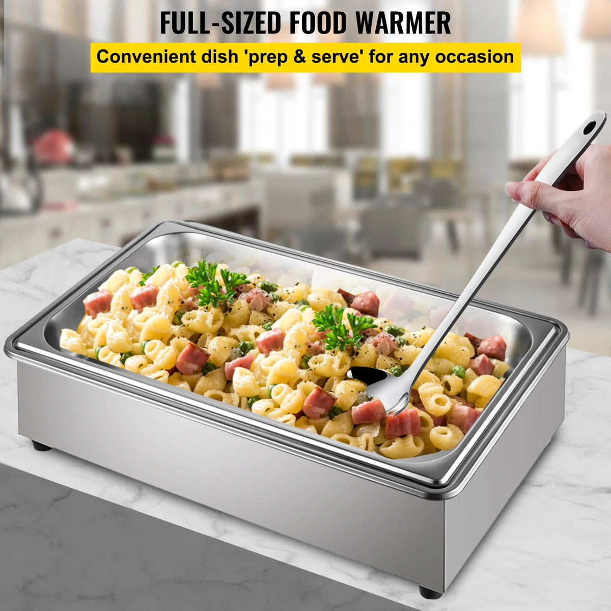 9.5 Quart Electric Stainless Steel Food Warmer with Lid W90264
