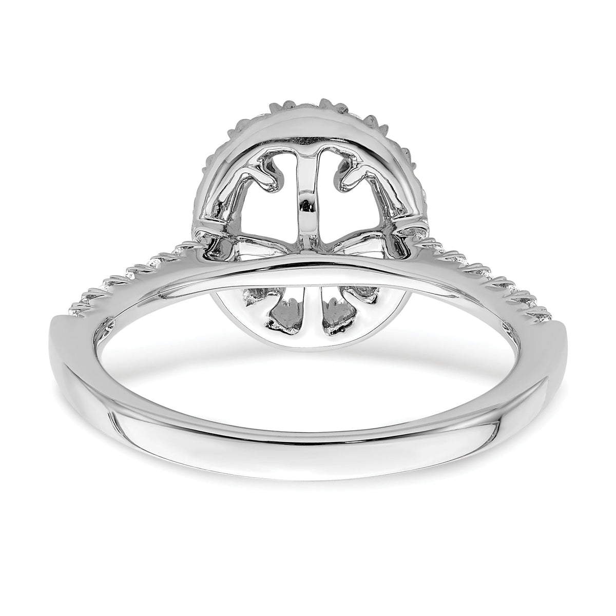14K White Gold Oval Halo Engagement Ring Z713940