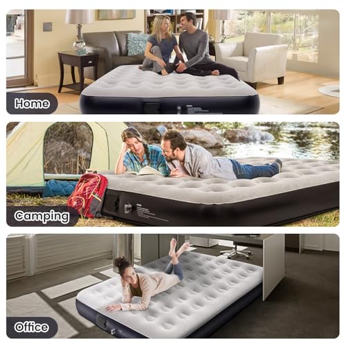 Queen Air Mattress with Built-in Battery Pump T687952