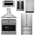 36 Electric Range, Range Hood, Refrigerator, Dishwasher, Microwave and Wine Cooler N20780