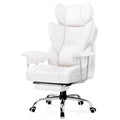 Black PU Leather Gaming Chair with Footrest U411