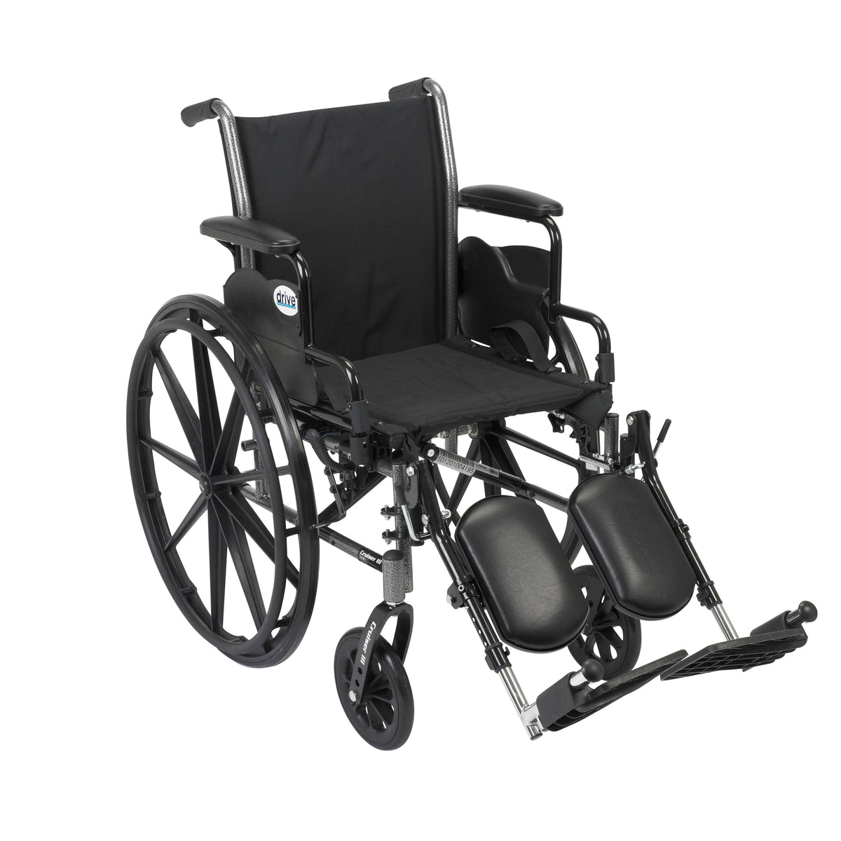 Light Weight Wheelchair with Flip Back Removable Arms, Swing away Footrests I539