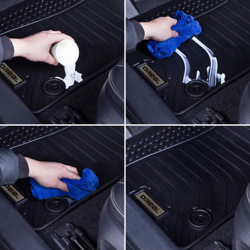 Black Waterproof Custom Fit Floor Mats for Tesla Model Y O6355