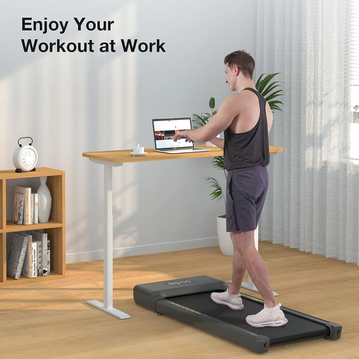 2.5Hp 300lbs Walking Pad Treadmill with Remote Control Q9479
