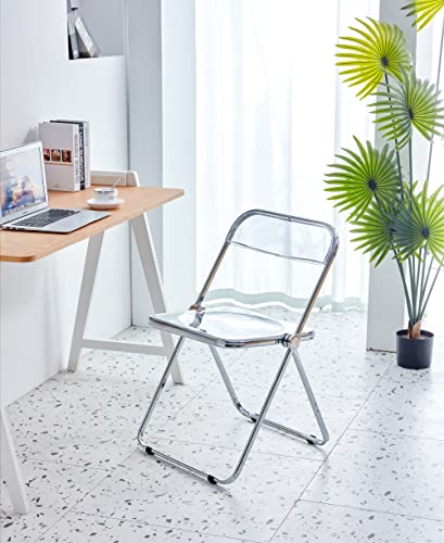 Acrylic Transparent Folding Chair with Steel Frame A5373