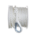 White 3-Strand Twisted Nylon Anchor Line Rope, 3/8 In. X 50 Ft. L383