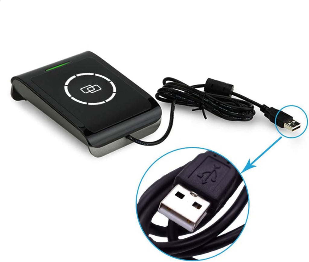 NFC RFID Reader Writer with 2pcs MF1 Cards and 2pcs I-Code 2 Cards Q451