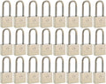 24 Pack Brass Keyed Alike Padlock with Long Shackle D3150