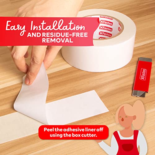 Double Sided Carpet Tape 2 Inch x 30 Yards Residue-Free D357