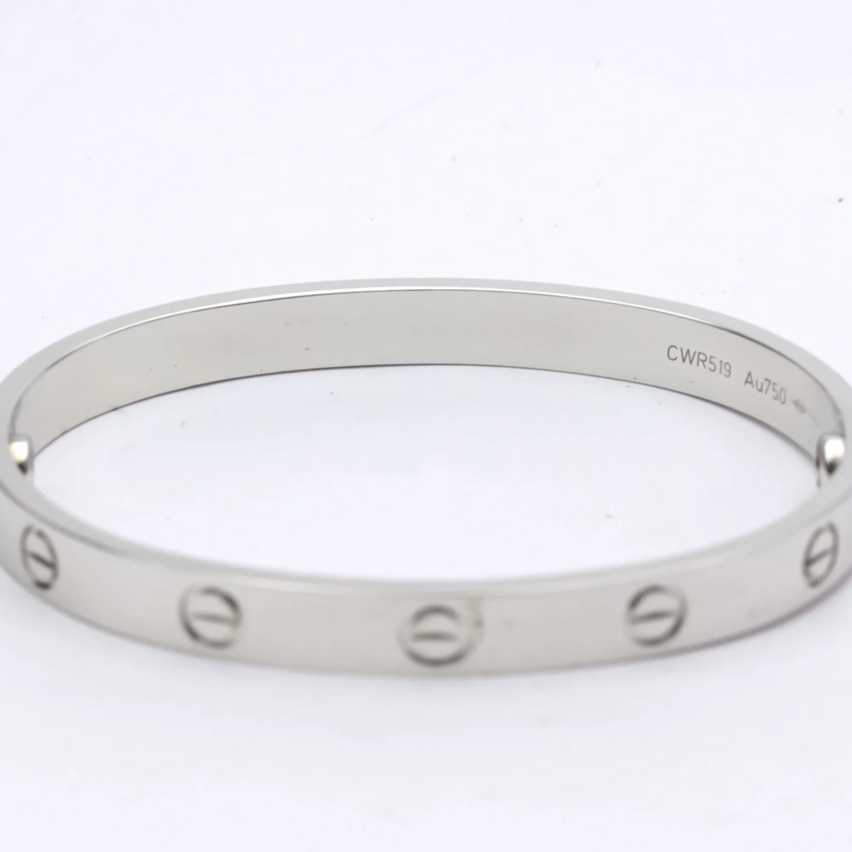 18K White Gold Love Bracelet Bangle W9233