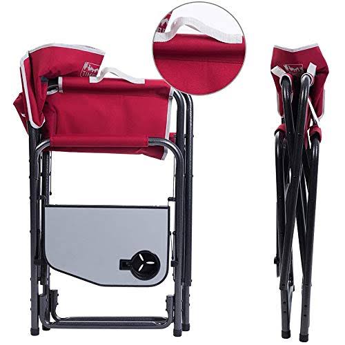 Folding Aluminum Camping Chair with Side Table O66367