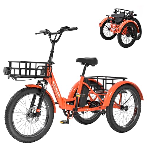 500W 48V Folding Aluminum Frame Electric Tricycle with Large Basket and Removable Battery N90033