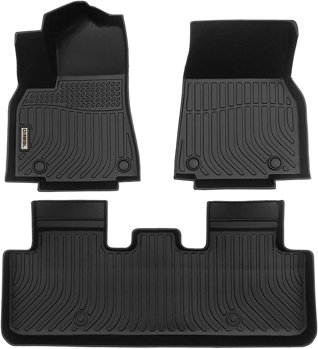Black Waterproof Custom Fit Floor Mats for Tesla Model Y O6355