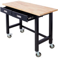 48in Heavy Duty Bamboo Wood Workbench with Drawer Storage T56410