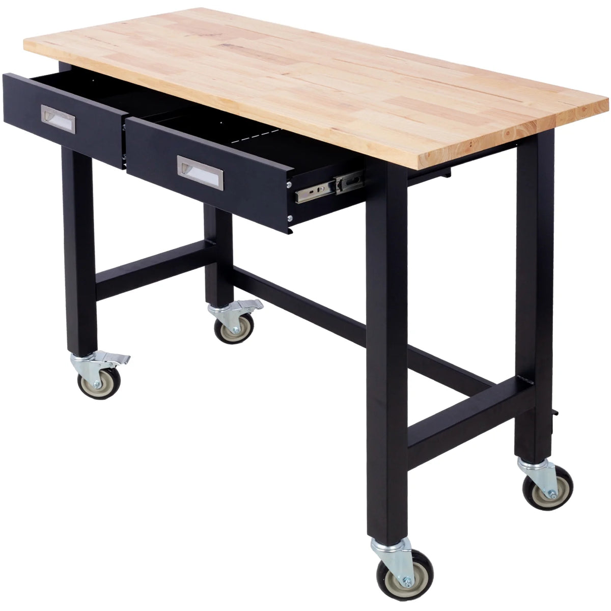 48in Heavy Duty Bamboo Wood Workbench with Drawer Storage T56410
