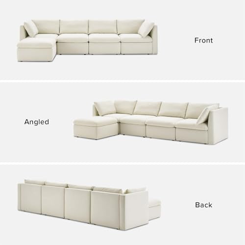 Oversized Modular Sectional Sofa with Storage and Ottoman Chaise N4697
