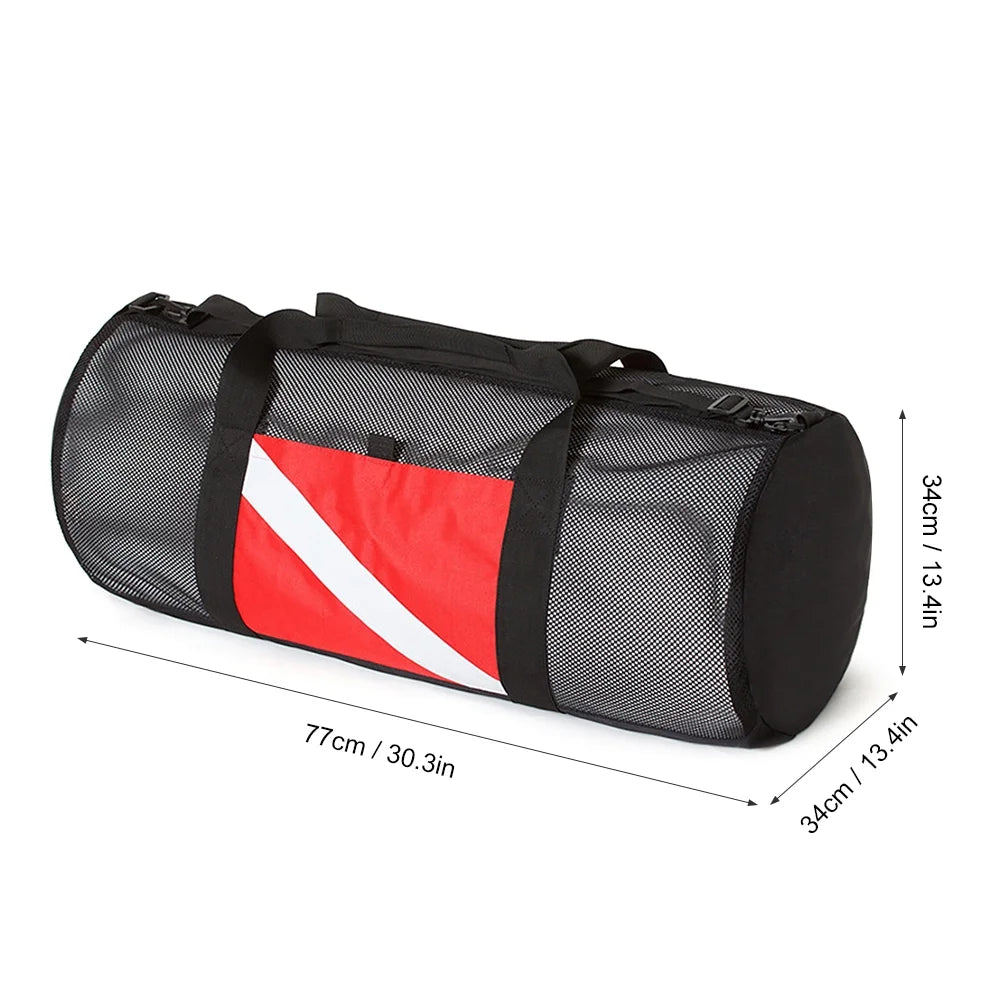 Mesh Duffel Gear Bag for Snorkel Fins Diving Surfing Gear A98471