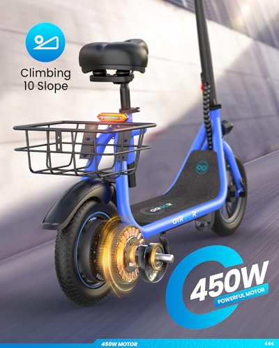 Electric Scooter with Seat and Basket D50939